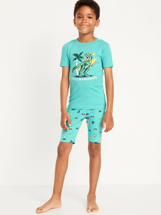 Gender-Neutral Graphic Snug-Fit Pajama Set for Kids