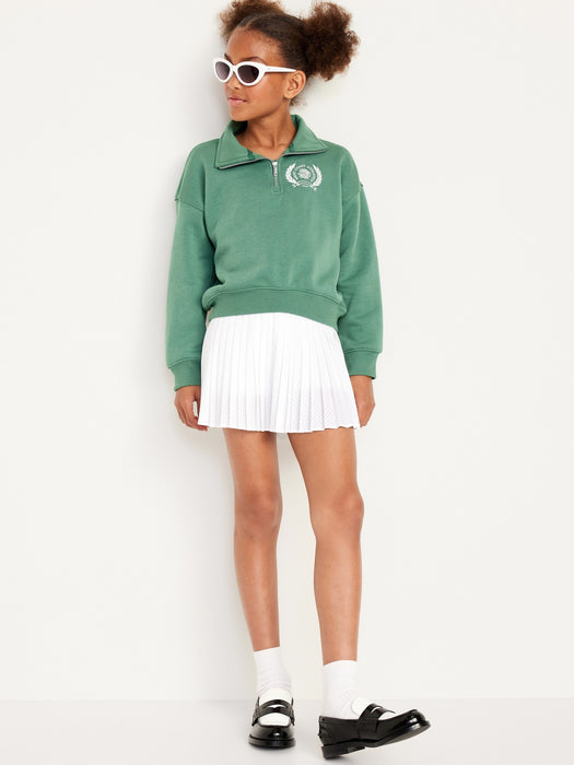High-Waisted Pleated Performance Skort for Girls