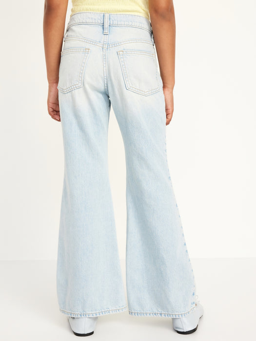 High-Waisted Super Baggy Flare Jeans for Girls