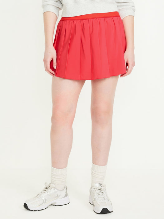 High-Waisted StretchTech Pleated Skort