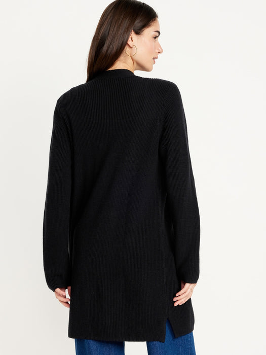 Open-Front Longline Cardigan Sweater