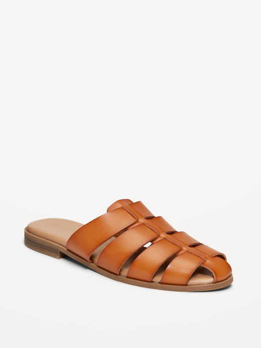 Faux Leather Fishermans Mule