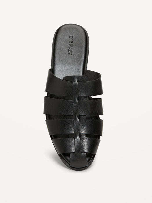 Faux Leather Fishermans Mule