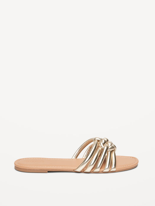 Knotted Puff Slide Sandals
