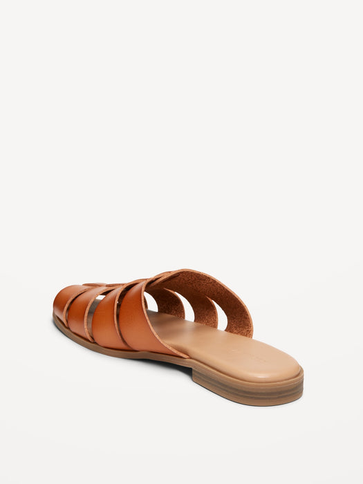 Faux Leather Fishermans Mule