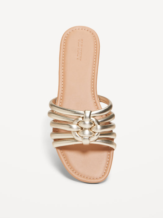 Knotted Puff Slide Sandals
