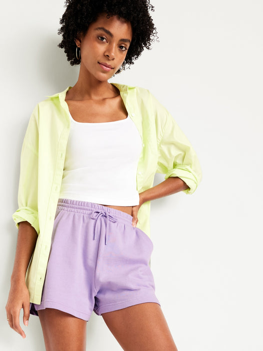 Extra High-Waisted Terry Shorts -- 3-inch inseam