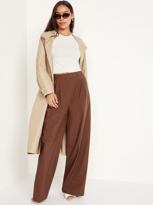 Extra High-Waisted Poplin Super Wide-Leg Taylor Pants