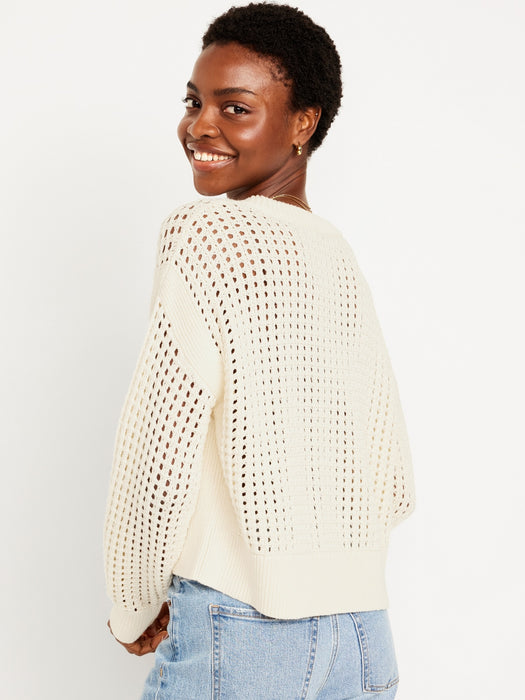 Open-Stitch Sweater