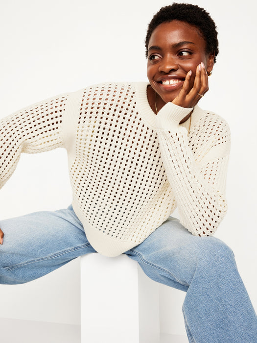 Open-Stitch Sweater