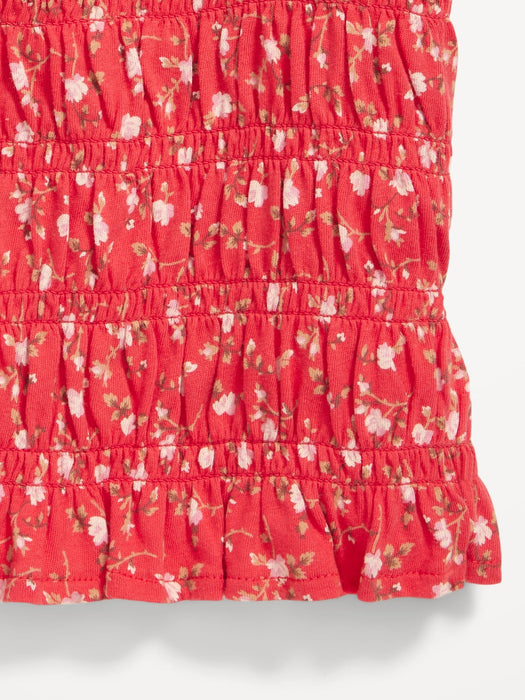 Puff-Sleeve Smocked Top for Girls