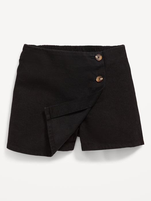 Wrap-Front Jean Skort for Girls