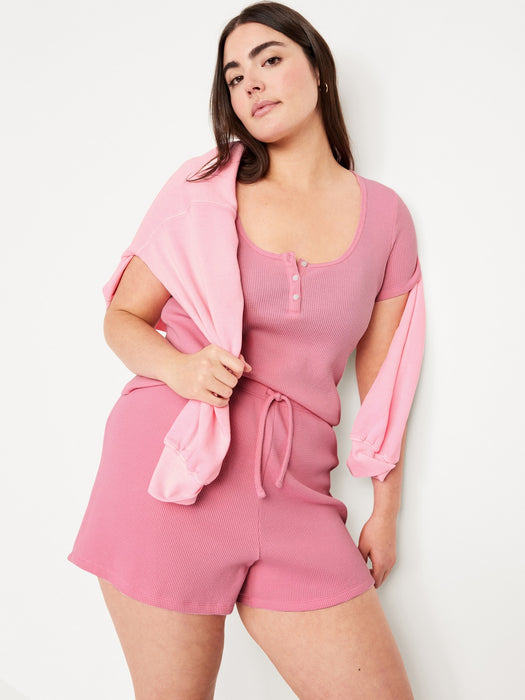 Waffle Lounge Short-Sleeve Top