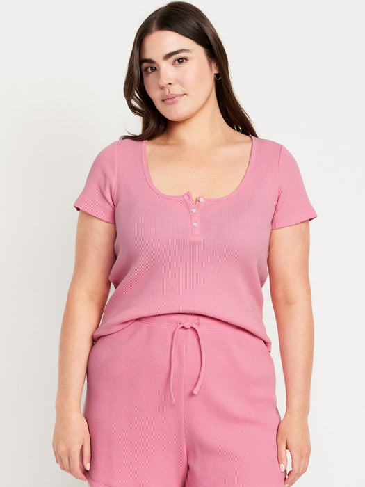 Waffle Lounge Short-Sleeve Top
