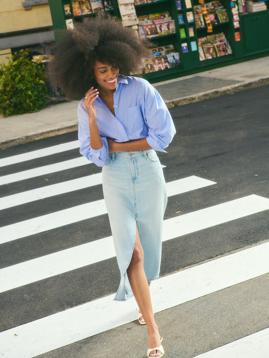Oversized Button-Down Boyfriend Shirt