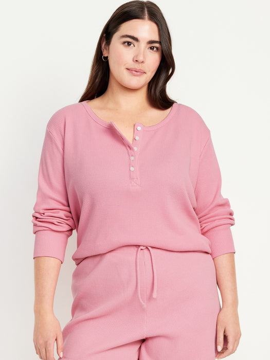 Waffle Lounge Long-Sleeve Top
