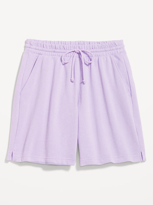 Extra High-Waisted Terry Shorts -- 5-inch inseam