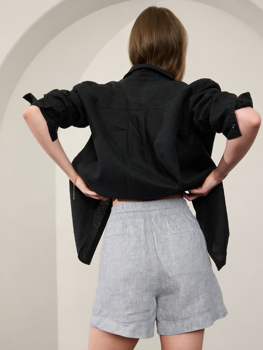 Retreat Linen Mid Rise Short