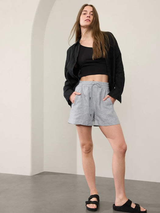 Retreat Linen Mid Rise Short