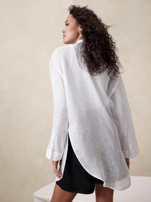 Oversized Linen Gauze Tunic