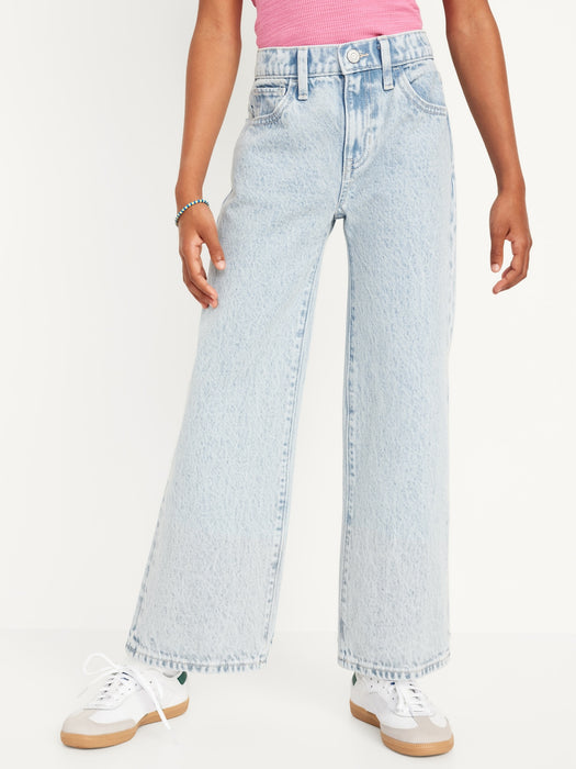 High-Waisted Baggy Wide-Leg Jeans for Girls