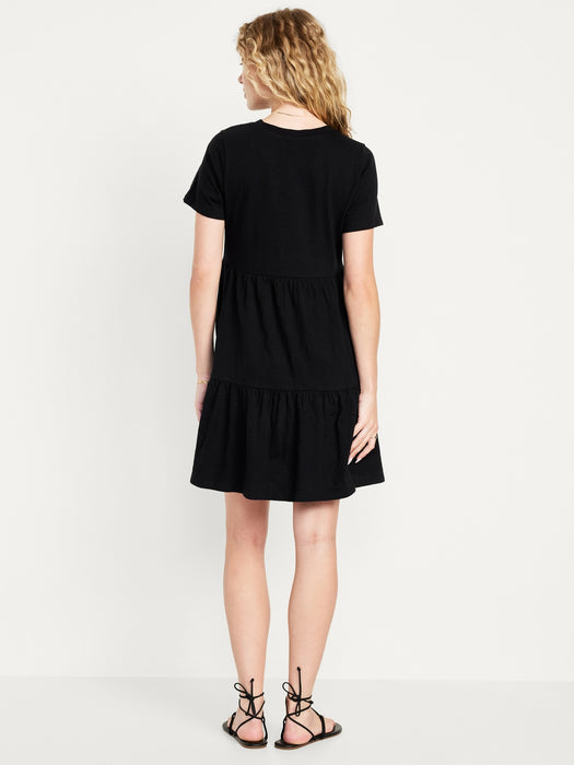 Tiered Mini Swing Dress