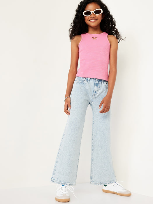 High-Waisted Baggy Wide-Leg Jeans for Girls