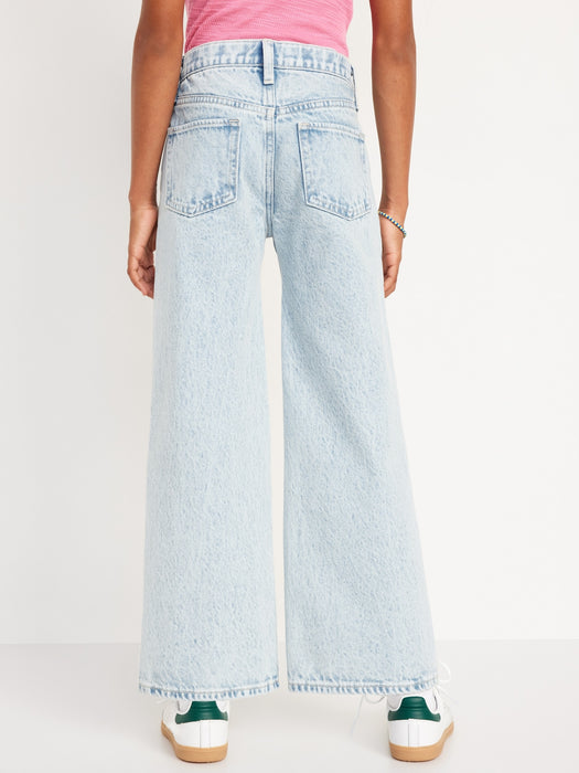 High-Waisted Baggy Wide-Leg Jeans for Girls