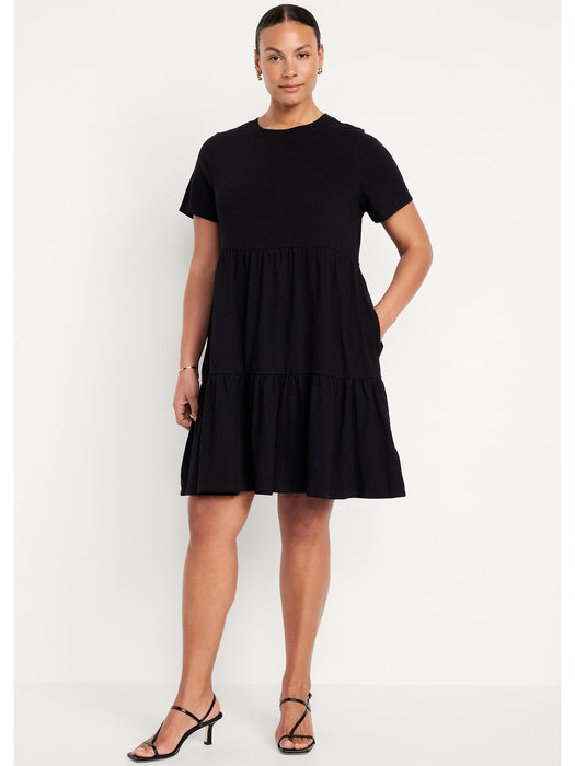 Tiered Mini Swing Dress