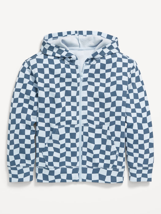 Printed Zip-Front Hoodie for Boys