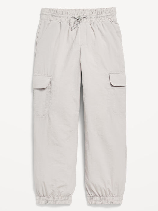 High-Waisted Loose Cargo Performance Pants for Girls