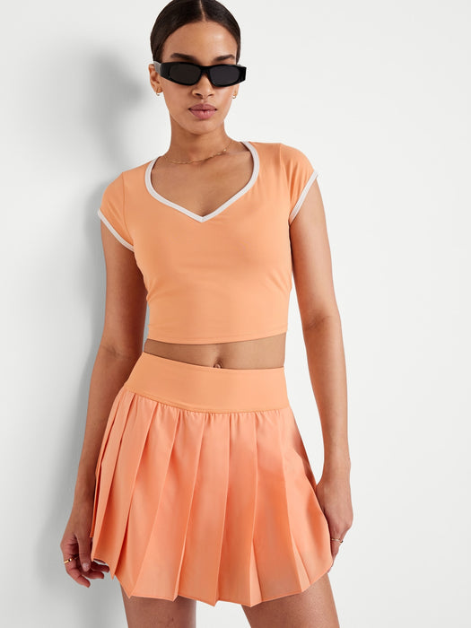 High-Waisted StretchTech Pleated Skort