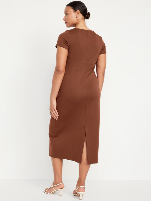 Square-Neck Midi Dress