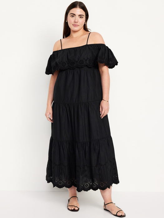 Cold Shoulder Maxi Swing Dress