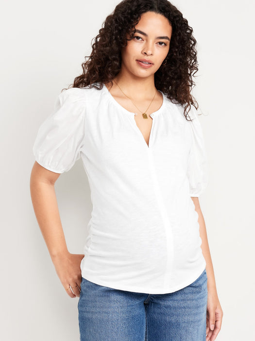 Maternity Puff-Sleeve Top