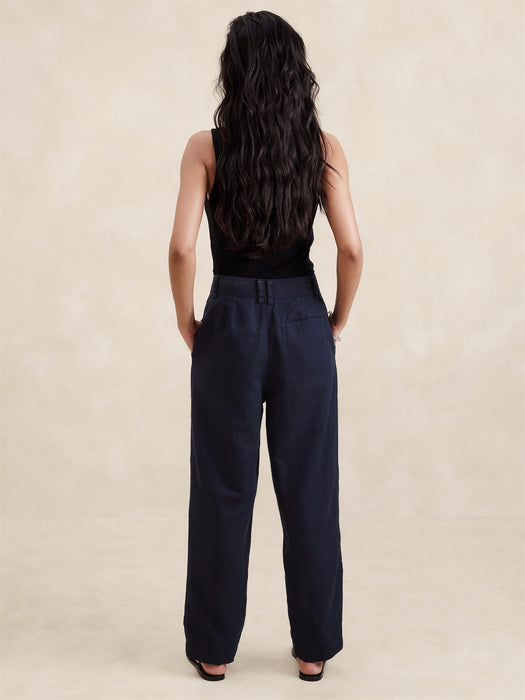Mya Cotton-Linen Cargo Pant