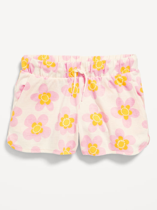 Jersey-Knit Dolphin-Hem Cheer Shorts for Girls