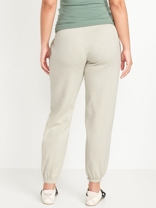 Maternity Rollover-Waist Jogger Sweatpants