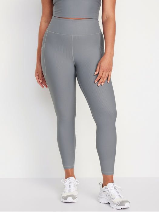 High-Waisted PowerSoft Rib Pocket Leggings