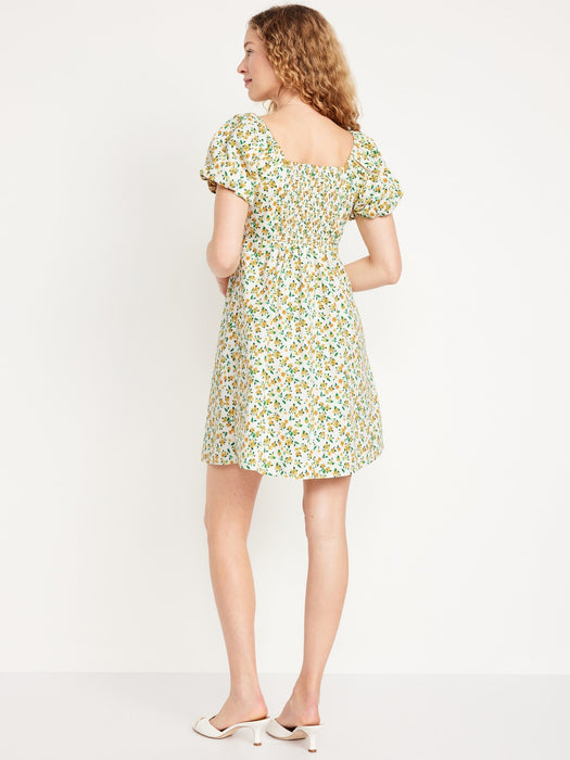 V-Neck Mini Swing Dress