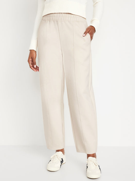 High-Waisted Dynamic Fleece Barrel-Leg Sweatpants