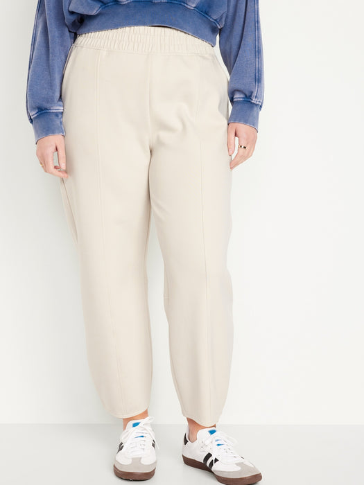 High-Waisted Dynamic Fleece Barrel-Leg Sweatpants