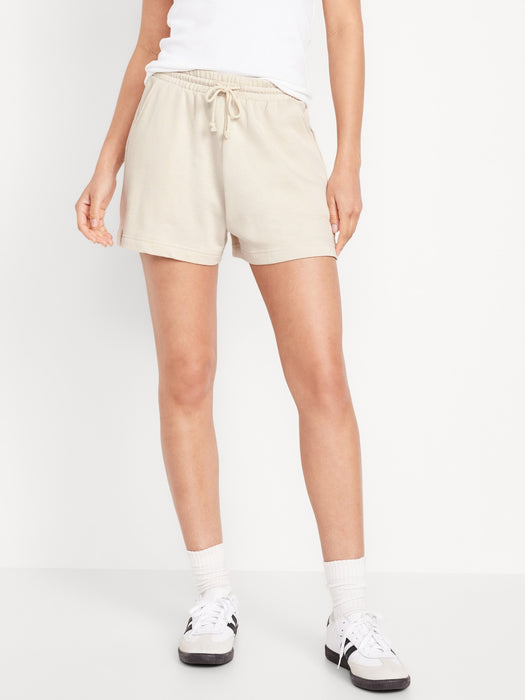 Extra High-Waisted Terry Shorts -- 3-inch inseam
