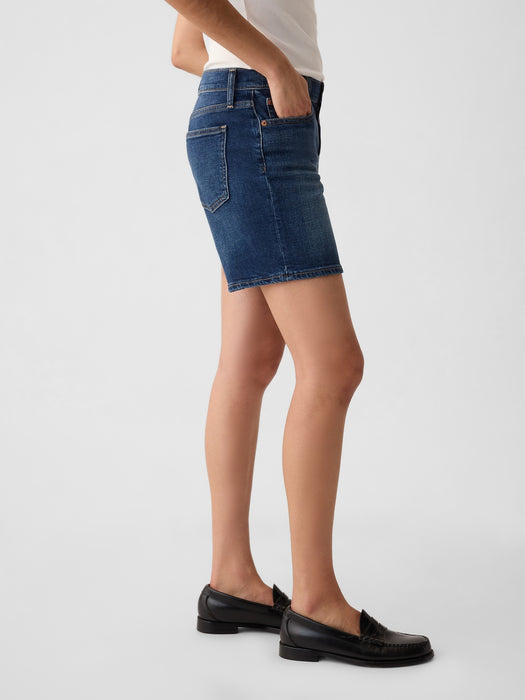 5" Mid Rise Denim Girlfriend Shorts