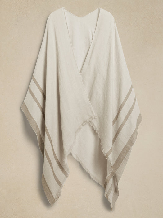 Lina Italian Linen Poncho