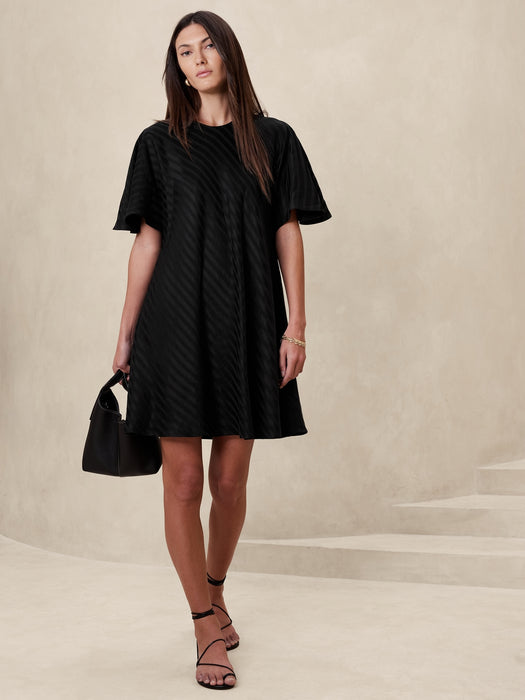 Stripe Viscose-Linen Mini Dress