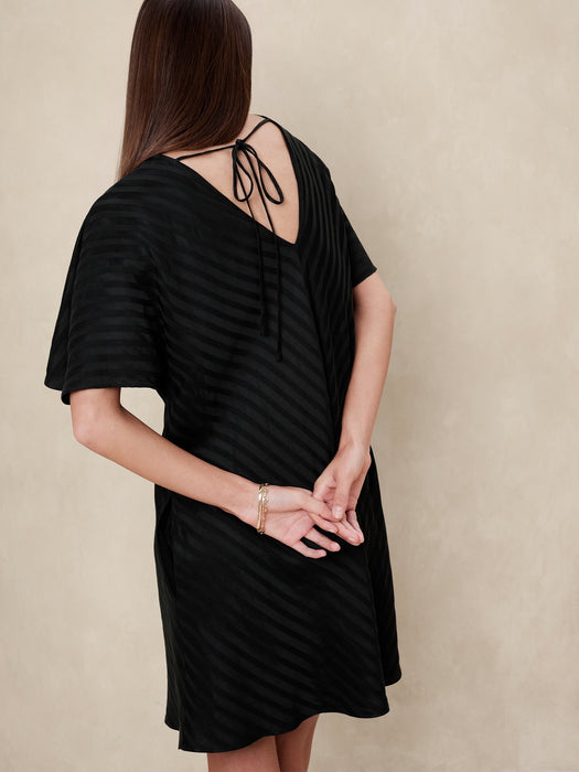 Stripe Viscose-Linen Mini Dress