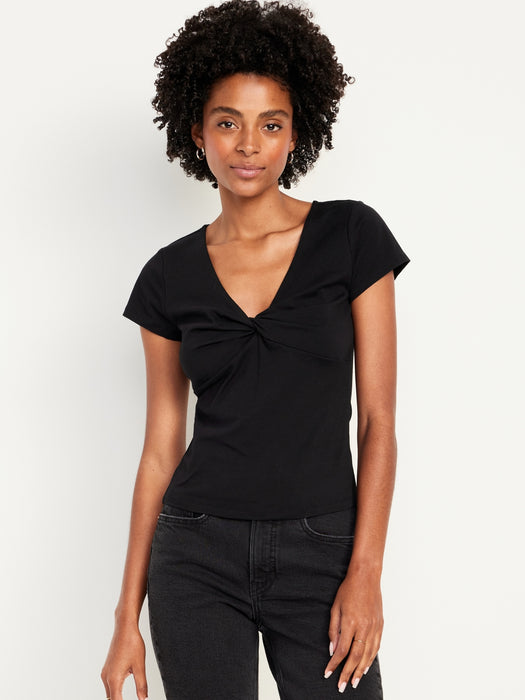 Fitted Twist-Front Top