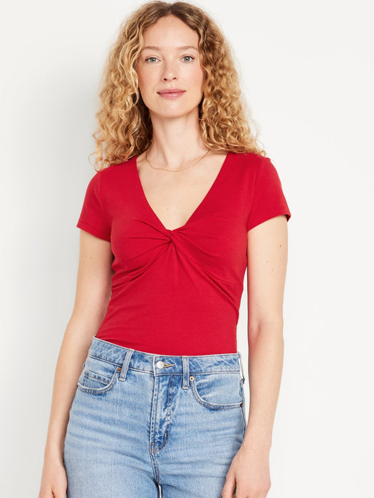 Fitted Twist-Front Top