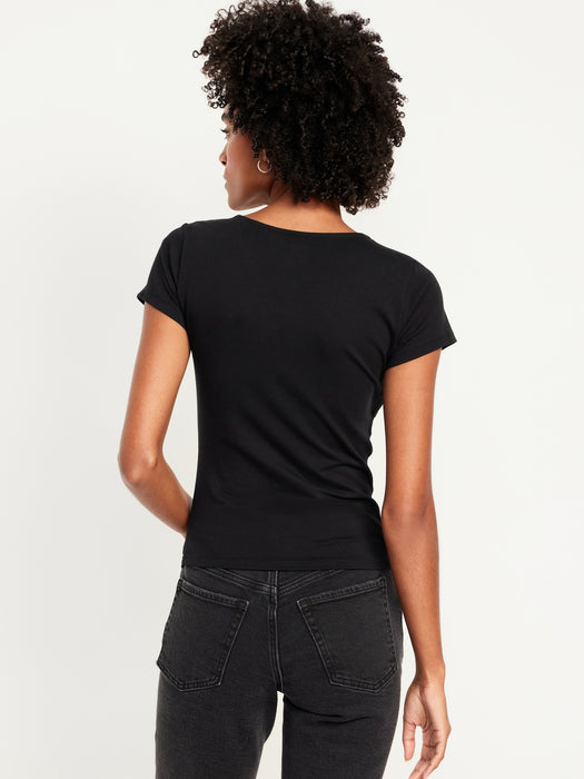 Fitted Twist-Front Top